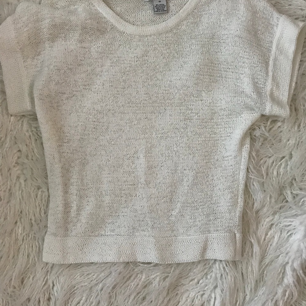Wd ny white scoop neck top